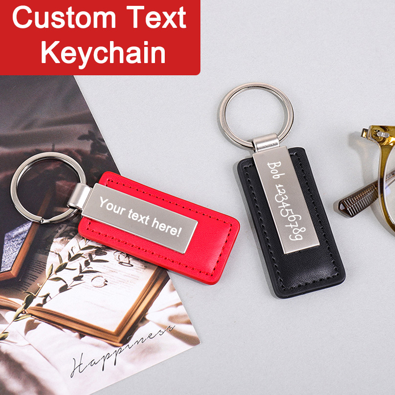 Personalized Engraved Gift - PU Deri Özel İsimli Anahtarlık Hediye