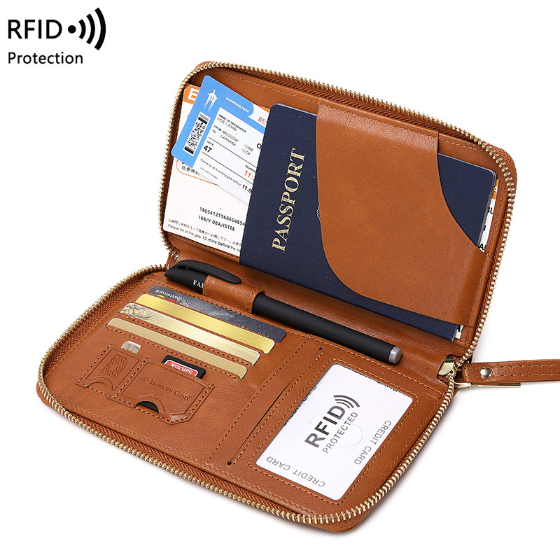Leather Passport Cover - Yeni deri pasaport kapağı RFID engelleme