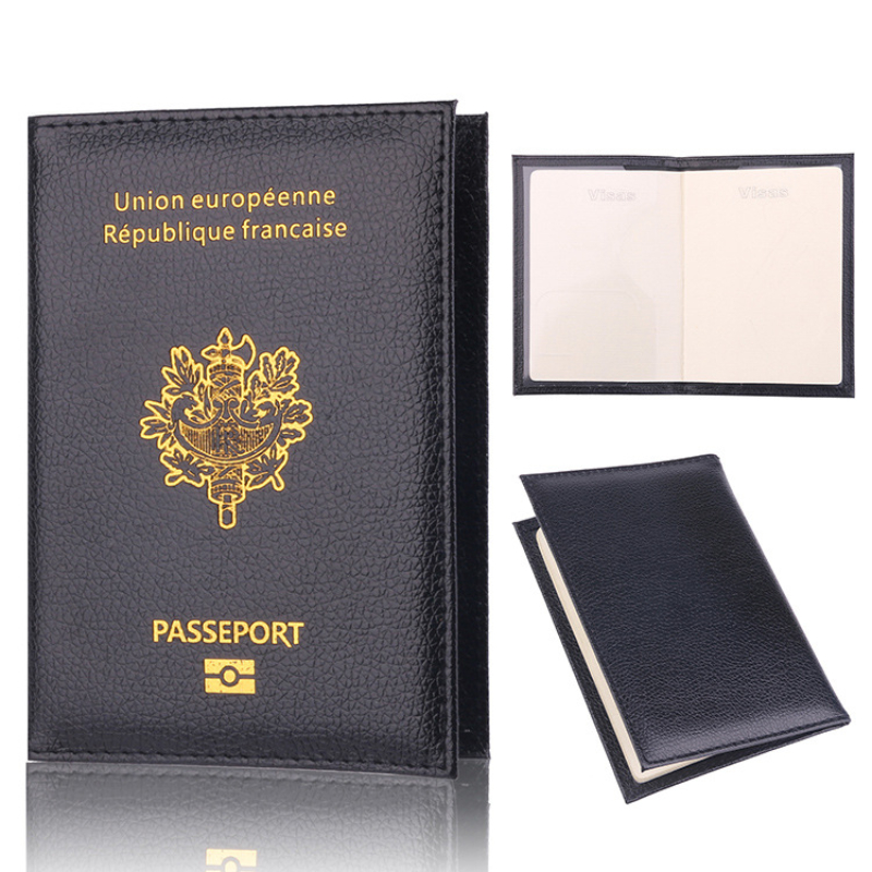 Leather Passport Cover - Kadın Erkek Seyahat Pu Pasaport Tutucu