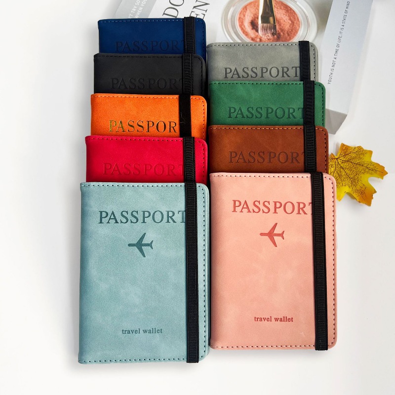 Leather Passport Cover - PU Deri Pasaportluk, RFID Engelleyici Pasaport