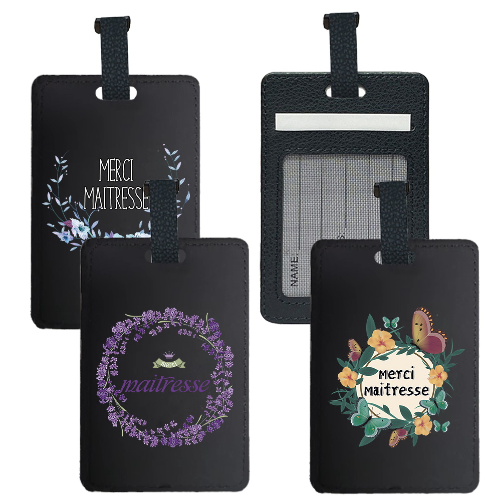 Leather Passport Cover - Pu Taşınabilir Seyahat Bagaj Etiketi Kişiselleştirilmiş