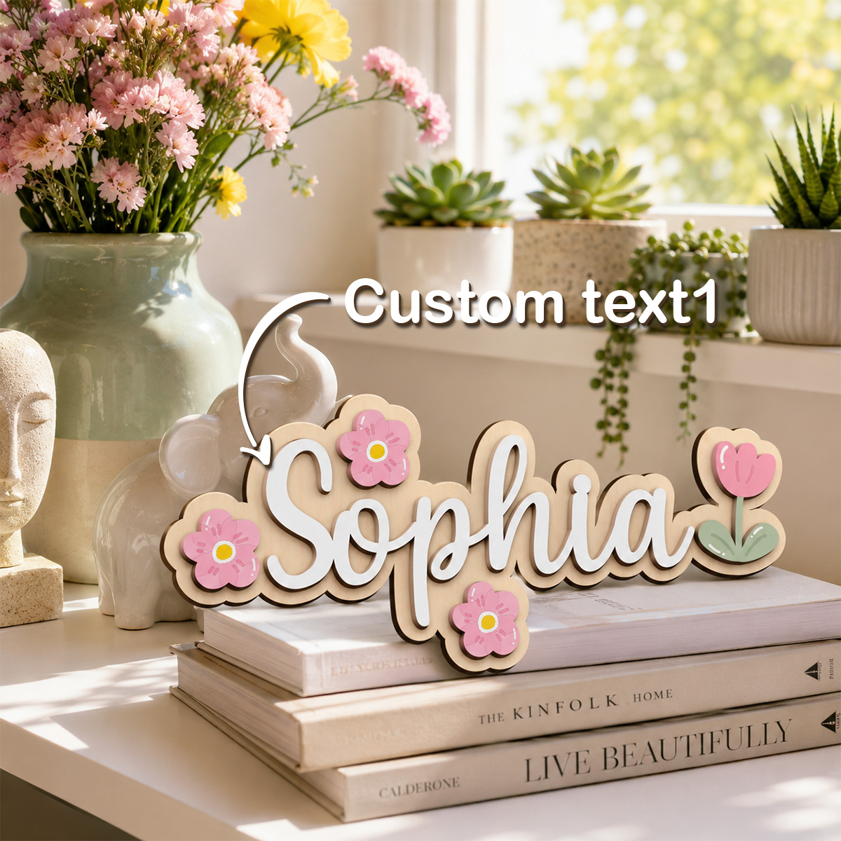 1 adet ahşap çok renkli çift k - Personalized Engraved Gift incelemesi ve fiyatı
